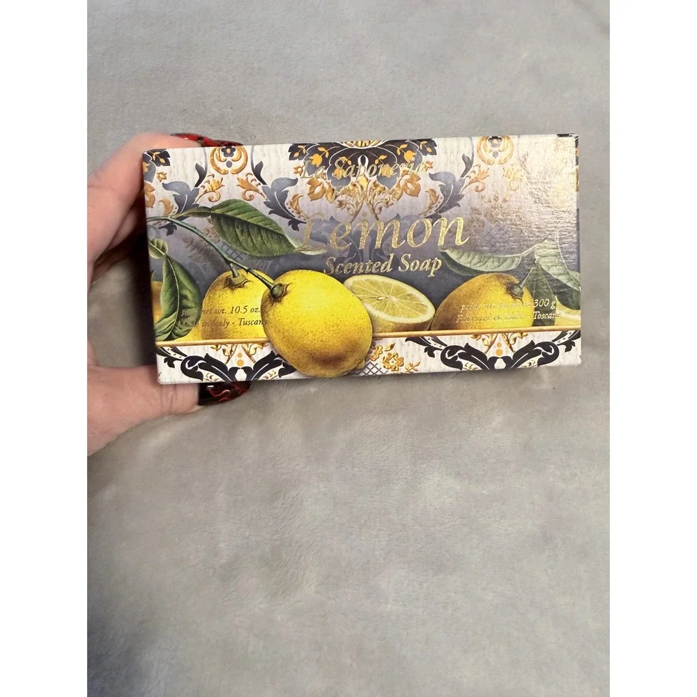 La Saponeria Firenze Lemon Scented Soap 10.5 Oz 300g Made in Tuscany Italy